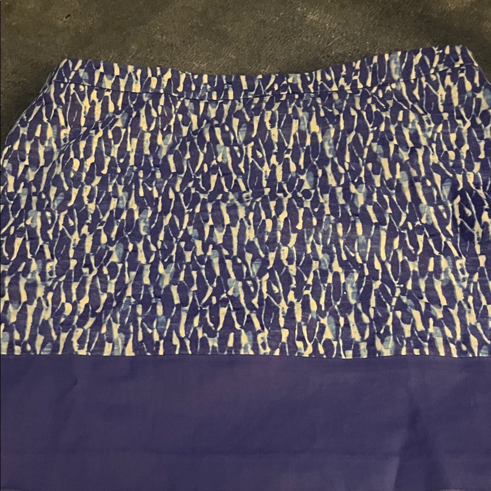 Michael Kors Purple Patterned Colorblock Pencil Skirt